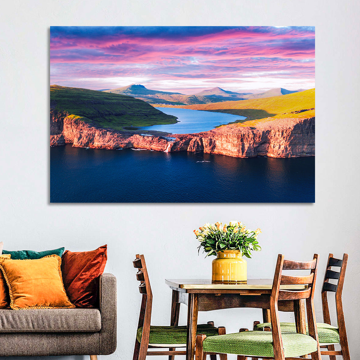 Sørvágsvatn Sunset Wall Art