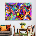 Chromatic Fractal Swirls Wall Art