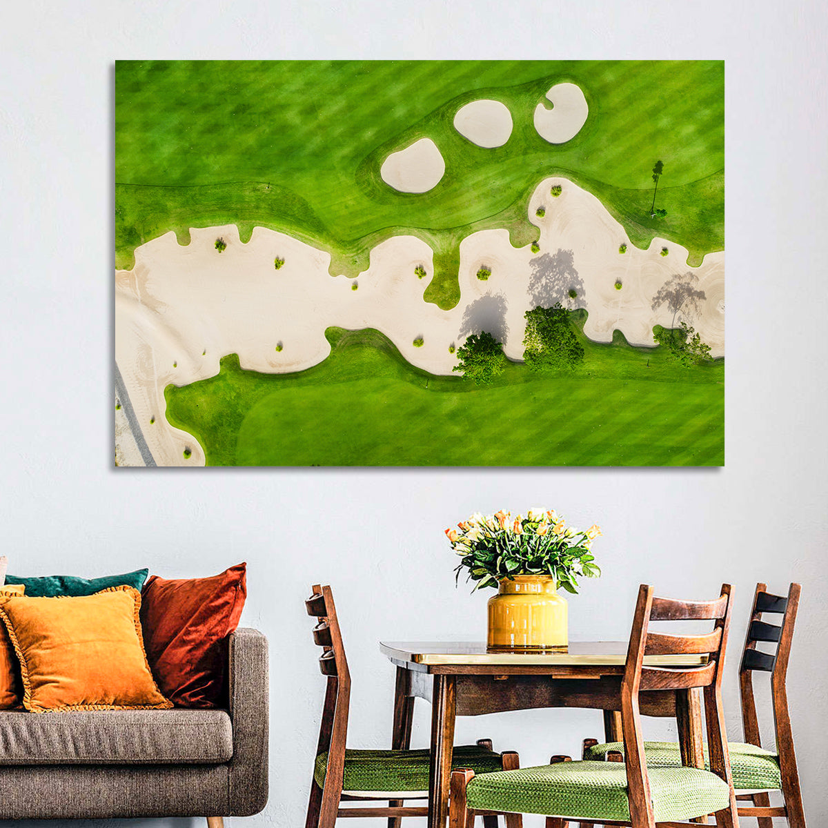 Aerial Golf Course Landscape Wall Art