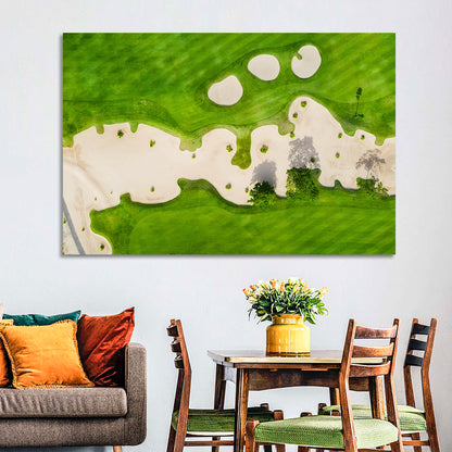 Aerial Golf Course Landscape Wall Art