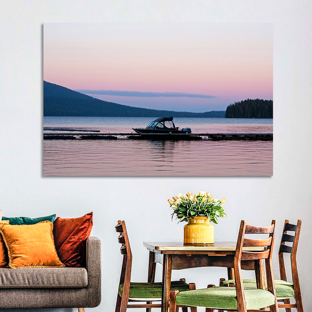 Odell Lake Dock at Twilight Wall Art