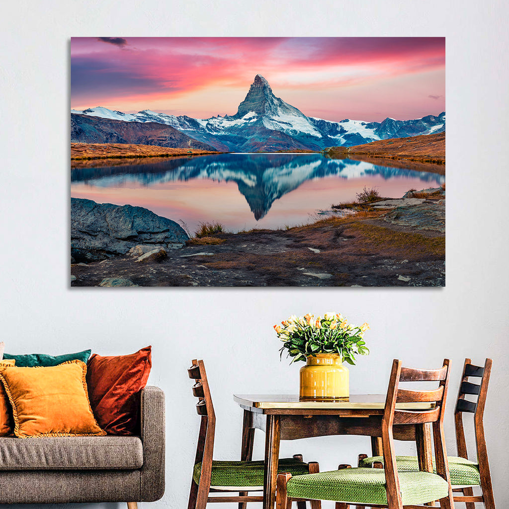 Matterhorn Reflection at Stellisee Wall Art