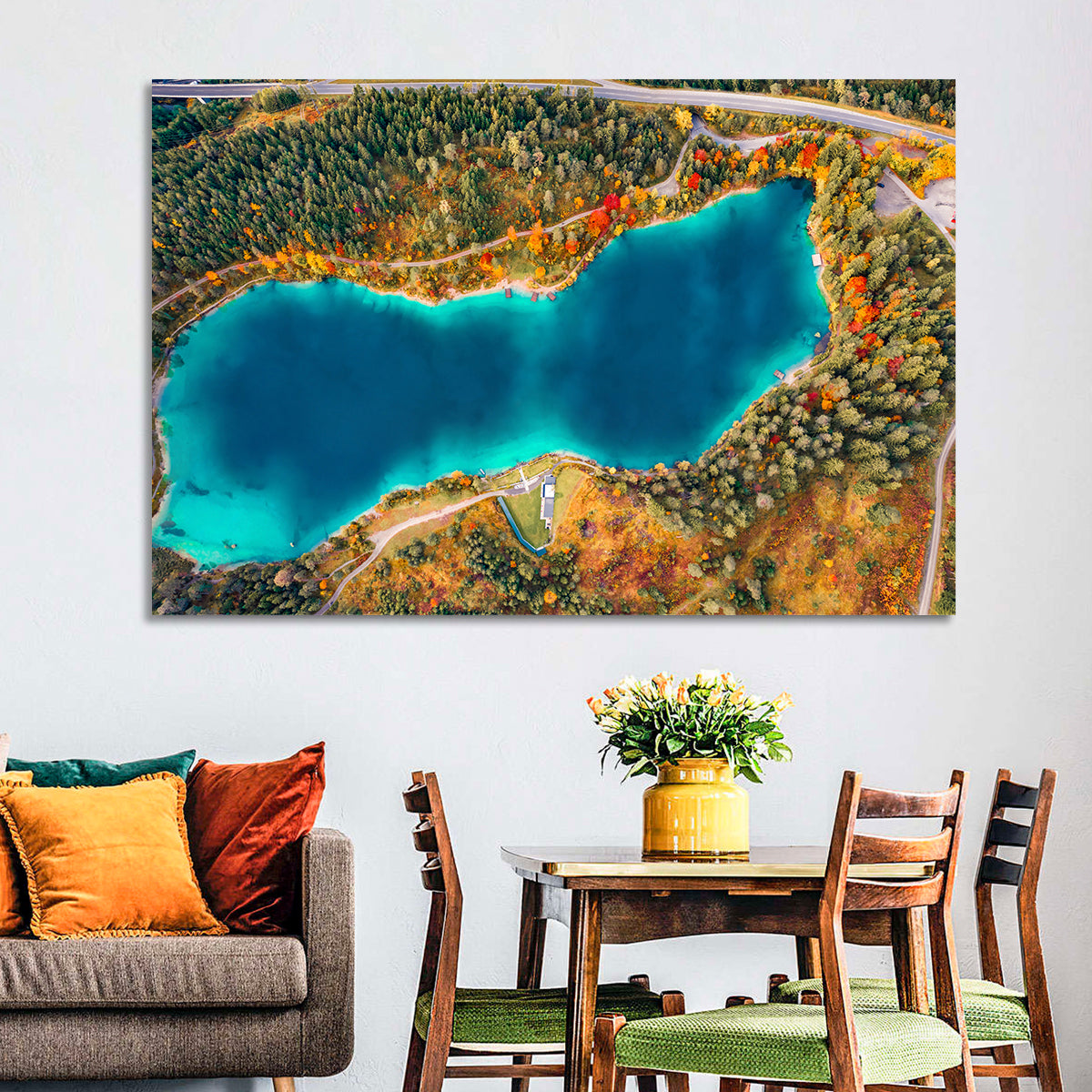 Urisee Lake Wall Art in a room, landscape
