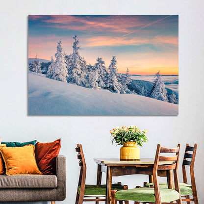 Snowy Carpathian Sunset Wall Art