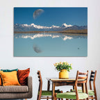 Moon Over Mt Cook and Lake Pukaki Wall Art