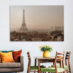 Eiffel Tower Over Paris Rooftops Wall Art