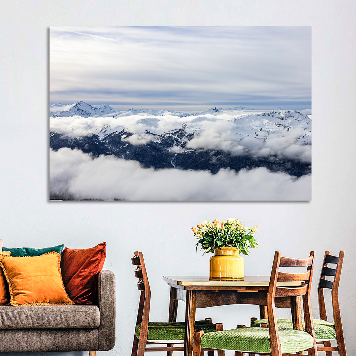 Snow-capped Whistler Peaks Wall Art