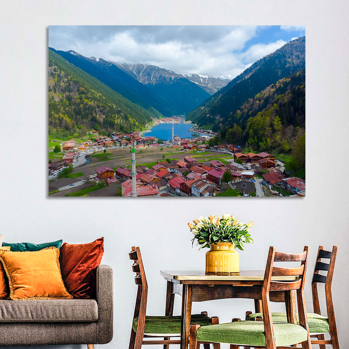 Uzungöl Village Lake View Wall Art