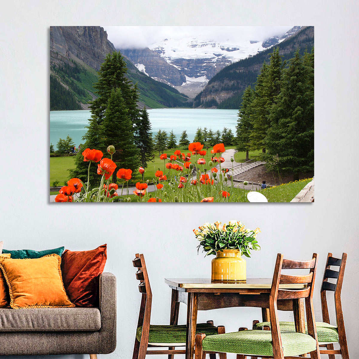 Lake Louise Poppies Wall Art