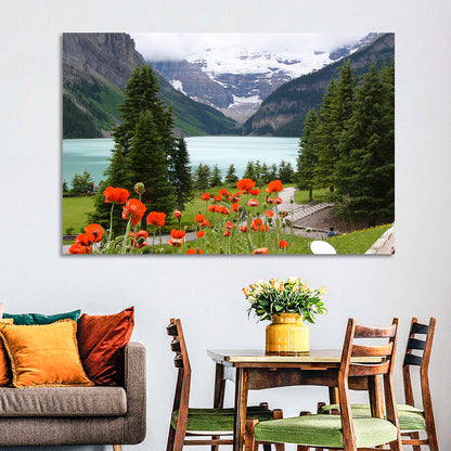 Lake Louise Poppies Wall Art