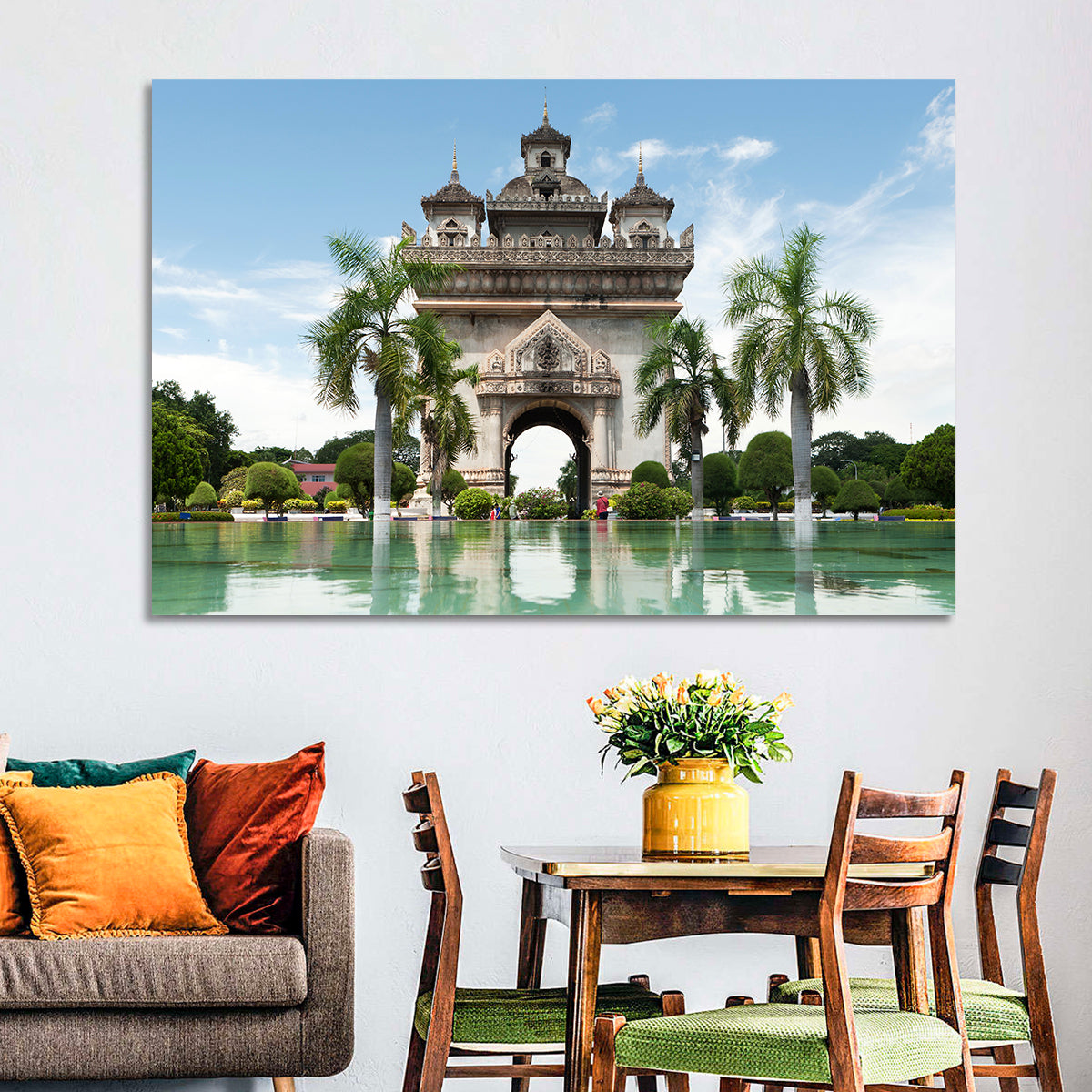 Patuxai Victory Gate Vientiane Wall Art in a room, landscape