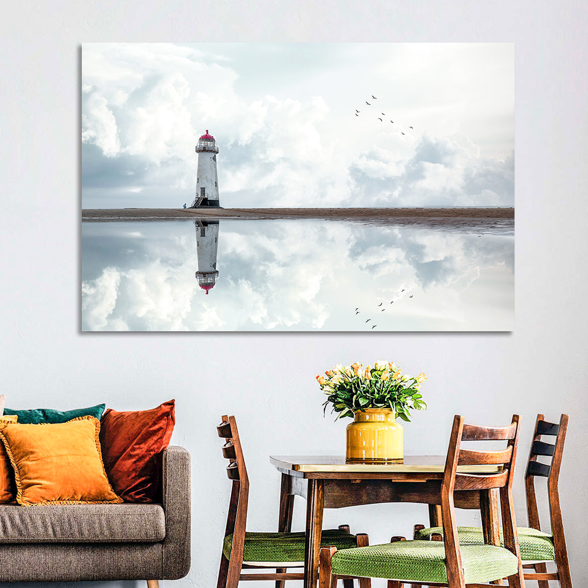 Wales Seashore Lighthouse Wall Art