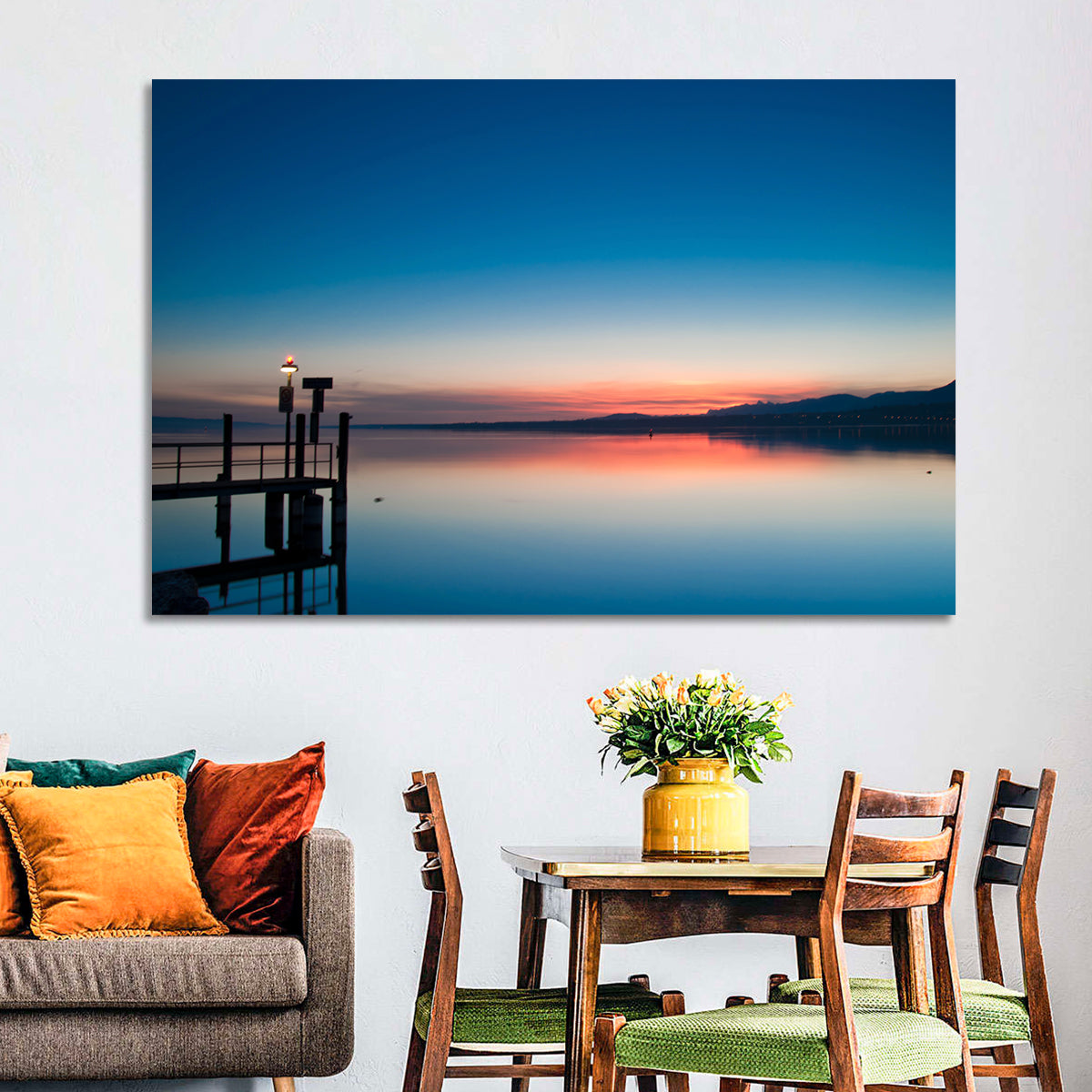 Lake Geneva Sunrise Pier Wall Art