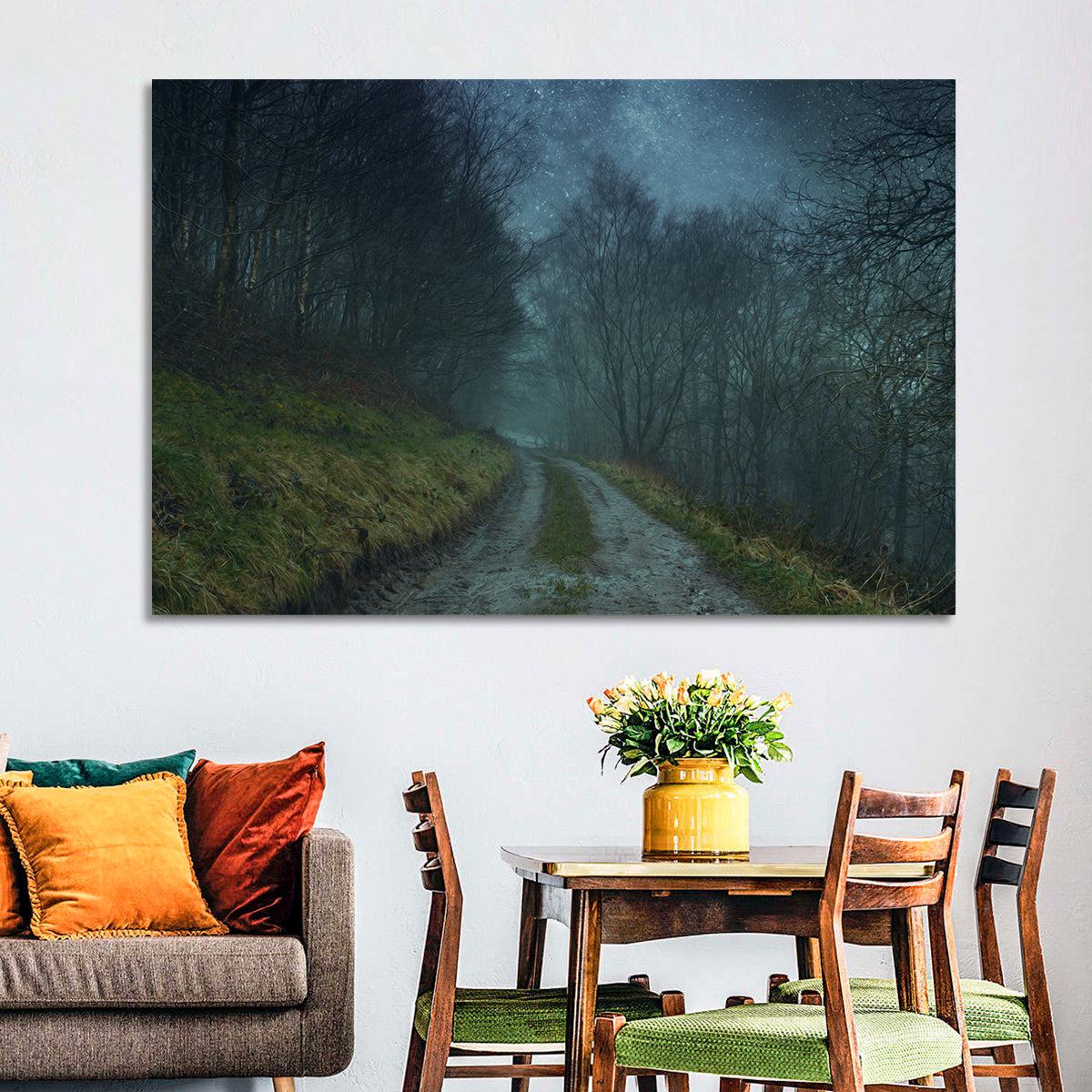 Misty Forest Pathway Wall Art
