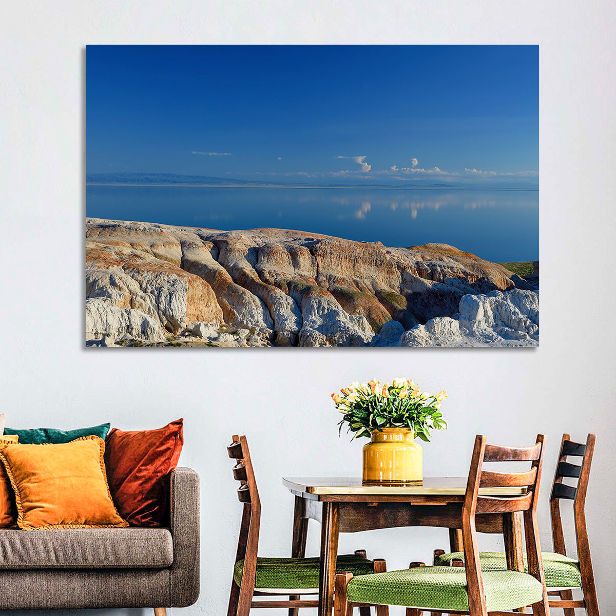 Shekelmes Tract Cliff Over Lake Wall Art