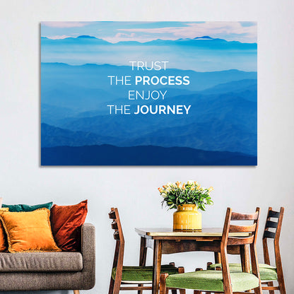 Trust the Process Mountain Layers Wall Art