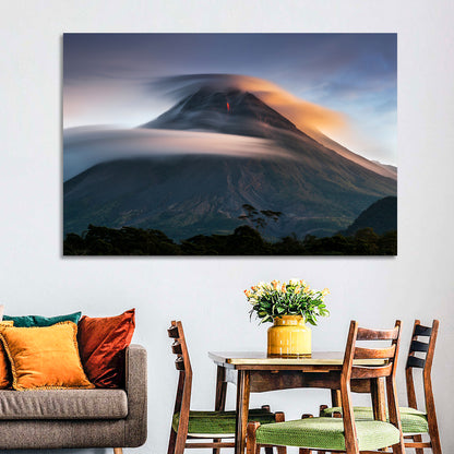 Mount Merapi at Dusk Wall Art