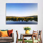 Peaceful River Sunset Wall Art