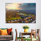 Cloudy Hyde Park Aerial Wall Art