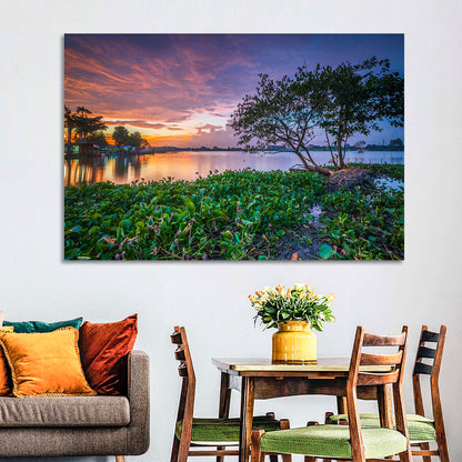 Cipondoh Lake Hyacinth Sunset Wall Art