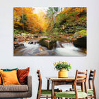 Forest Stream in Autumn Wall Art