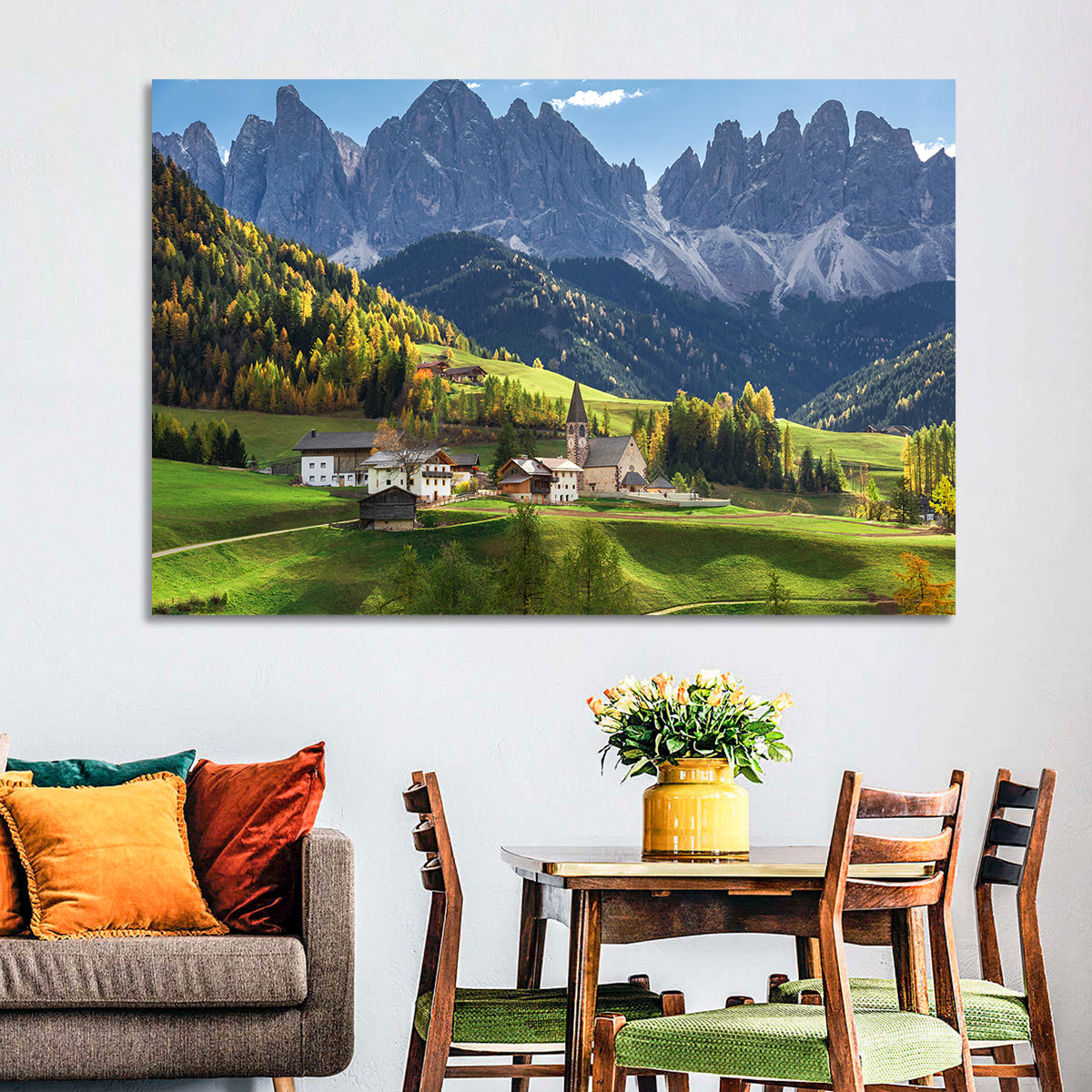 Santa Maddalena Autumn Village Wall Art