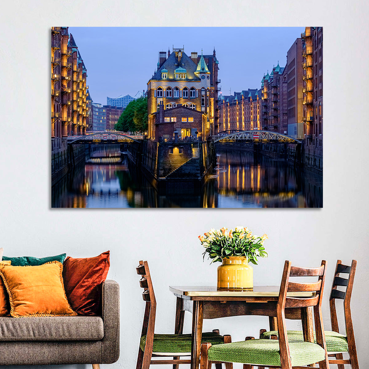 Wasserschloss Blue Hour Reflections Wall Art