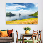 Tindhólmur and Drangarnir Coastal Bay Wall Art