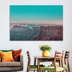 Sunlit Canyon Rim at Dusk Wall Art