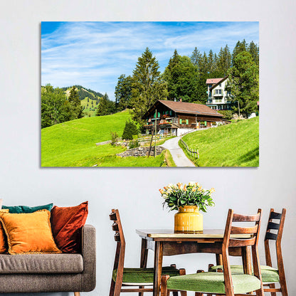 Wengen Alpine Chalet Path Wall Art
