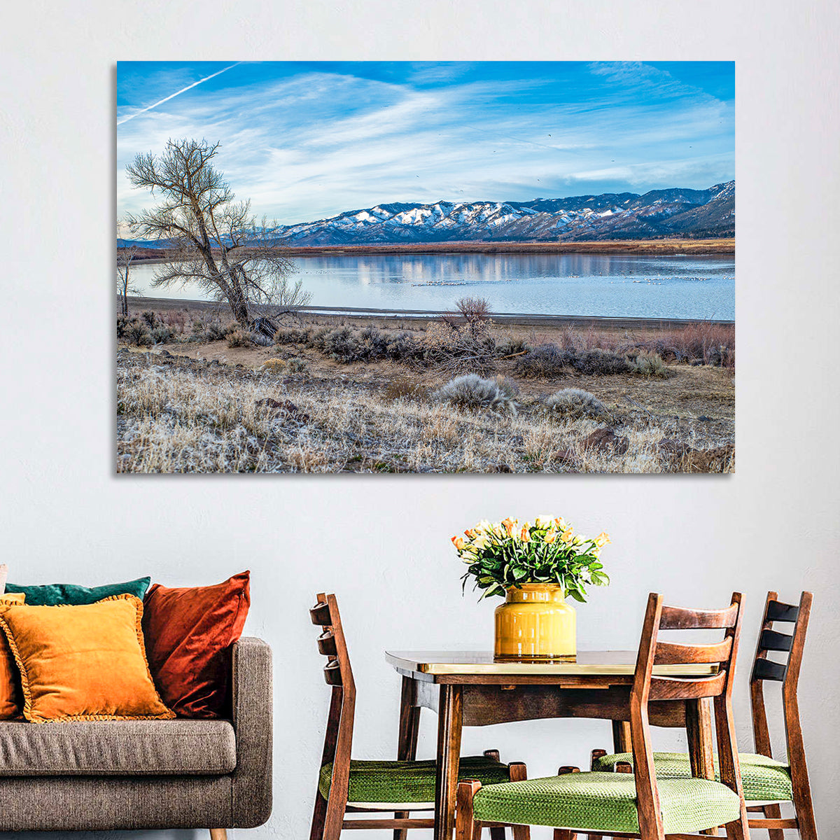 Winter Washoe Lake Morning Wall Art