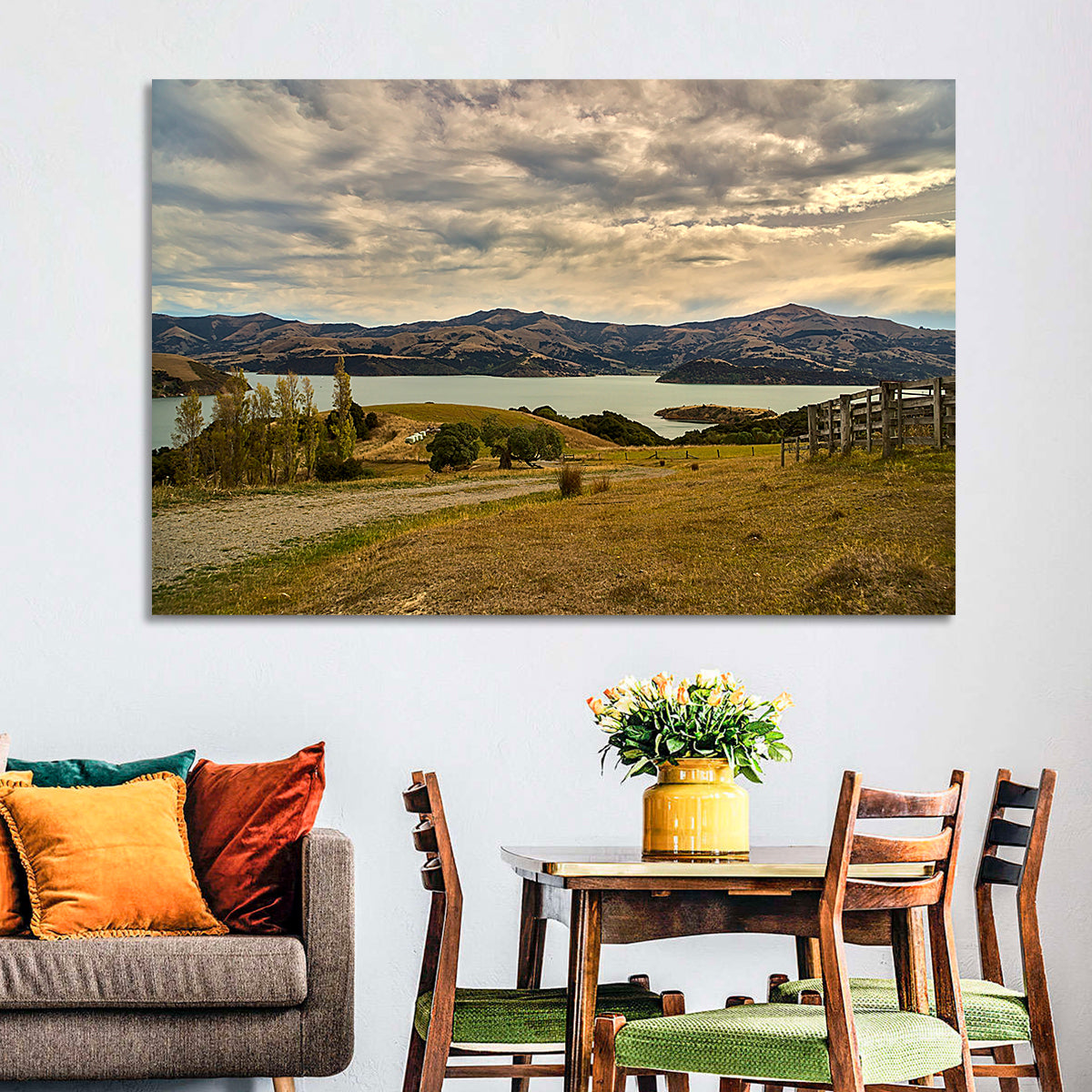 Akaroa Lake Gravel Path View Wall Art