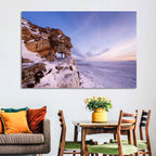 Lake Baikal Rock Arch at Winter Twilight Wall Art