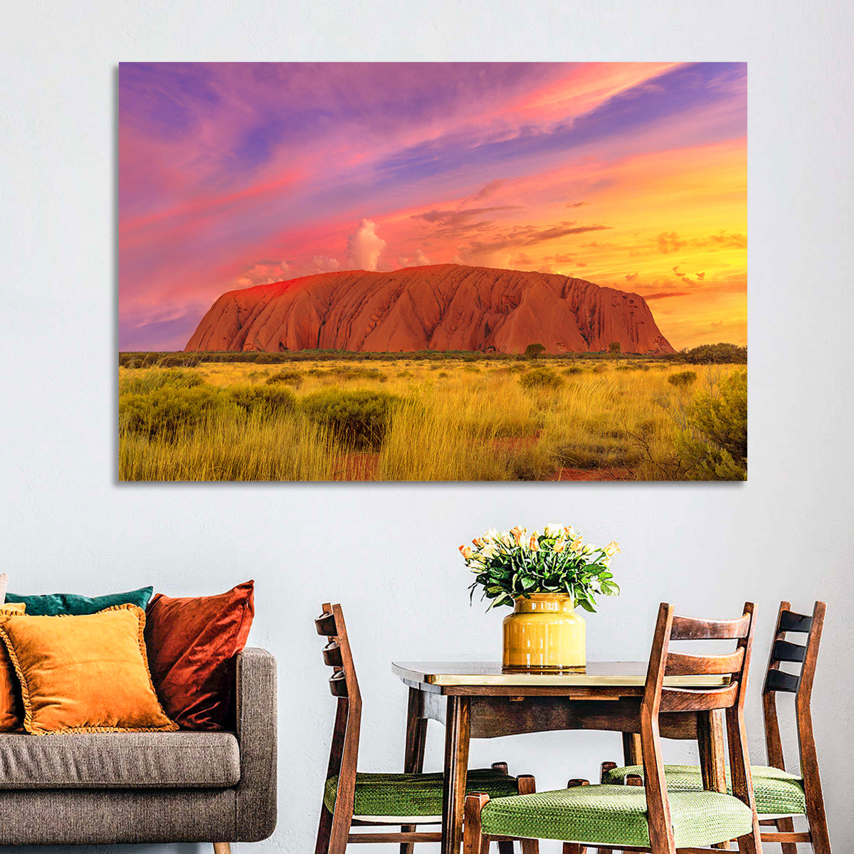 Uluru Golden Hour Sunset Wall Art