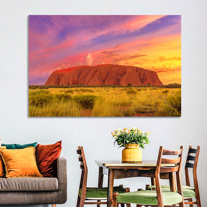 Uluru Golden Hour Sunset Wall Art