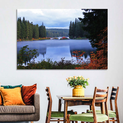 Lynn County Lake Cabin Reflection Wall Art