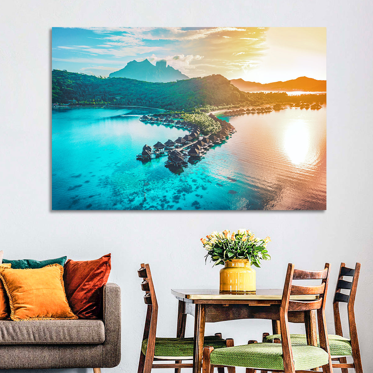 Bora Bora Overwater Bungalows Wall Art