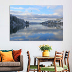 Coeur D Alene Winter Lake Reflection Wall Art