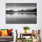 Lake Mcdonald Monochrome Reflection Wall Art