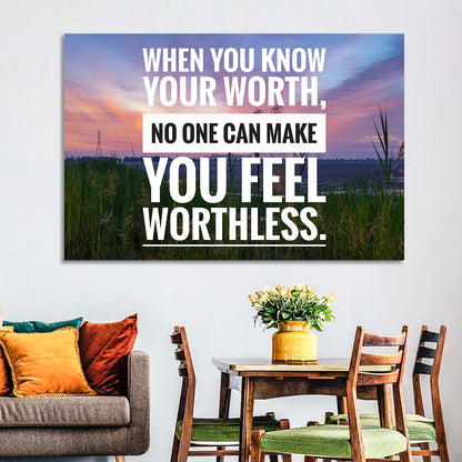 When You Know Your Worth, Golden Hour Wall Art