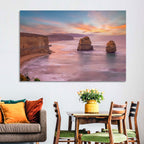 Twelve Apostles Sunset Sea Stacks Wall Art