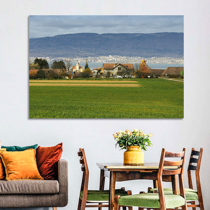 Lake Neuchatel Countryside View Wall Art