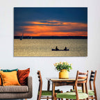 Ottawa River Sunset Canoe Wall Art