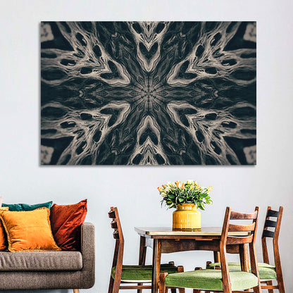 Black Gothic Demon Mandala Wall Art