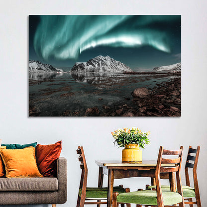 Lofoten Aurora Reflection Wall Art