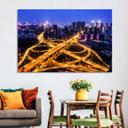 Hanyang District Interchange Nightscape Wall Art
