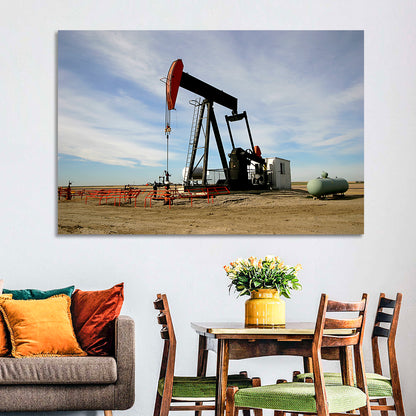 Pump Jack with Storage Tank Wall Art