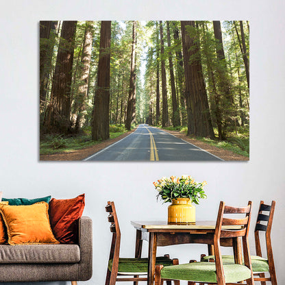 Giants Avenue Redwood Forest Road Wall Art