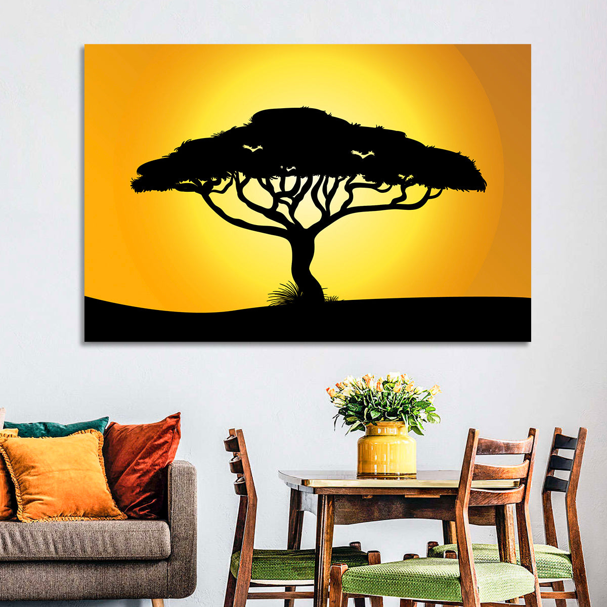 Tree at Sunset Wall Art