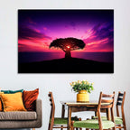 Baobab Sunset Silhouette Wall Art